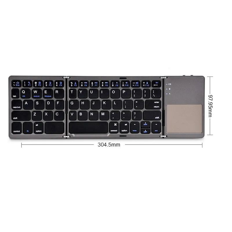 Wireless Folding Keyboard with Touchpad