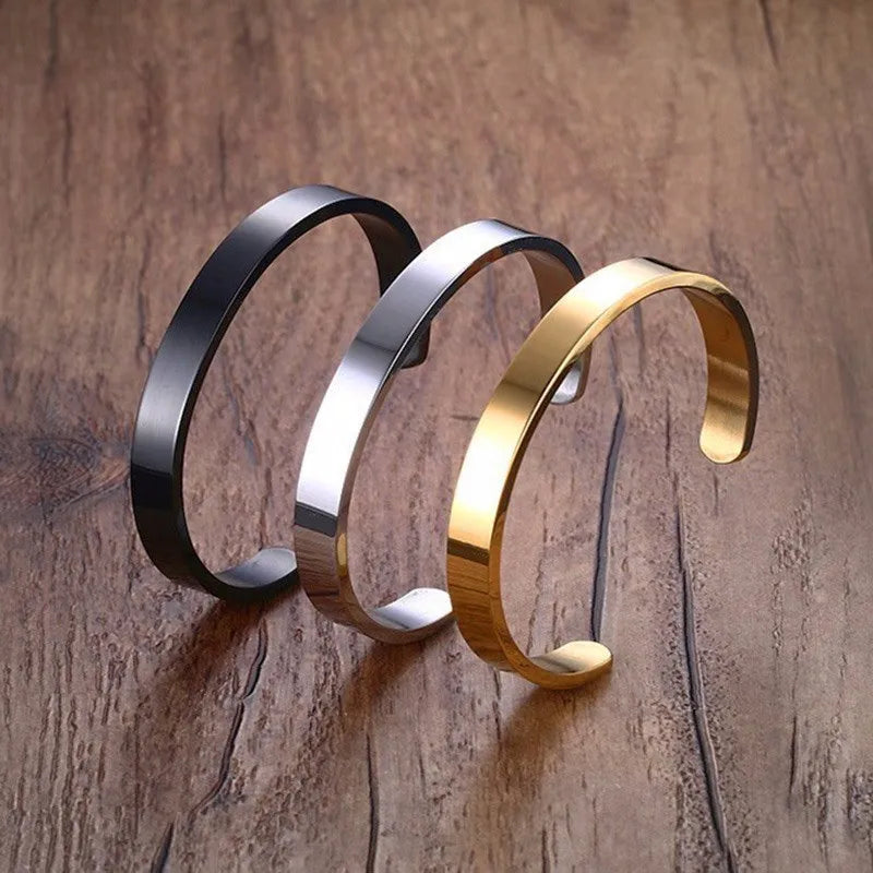 Stainless Steel Cuff Bracelets & Bangles