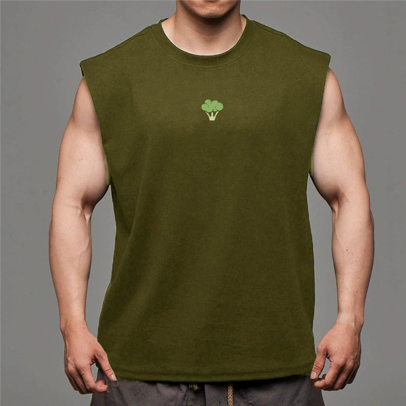 Men's Oversized Cotton Sleeveless Breathable Top