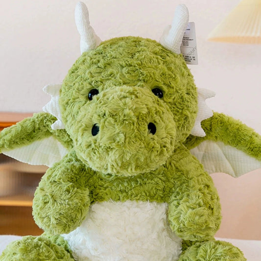 Green Little Flying Dragon Doll Plush Toys Ragdoll Doll Sitting Posture