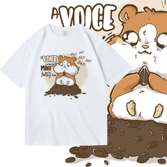 Cute Hamster half-sleeve couple t-shirt