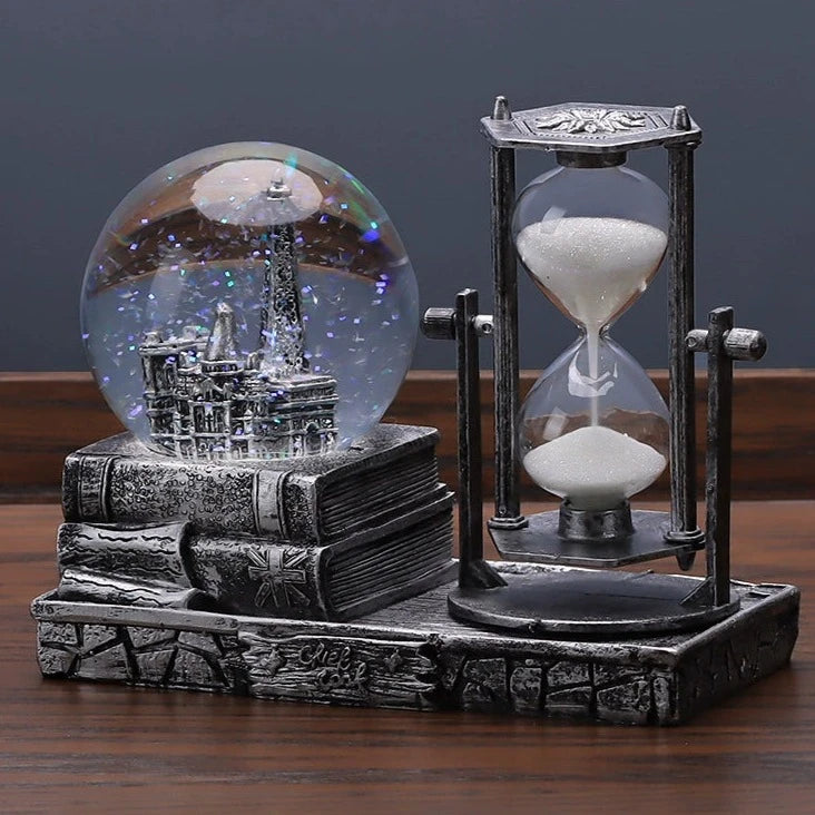 Retro Crystal Ball Sand Clock Timer Creative Decoration Wine Cabinet Living Room Home Decoration Stylish Room TV Cabinet