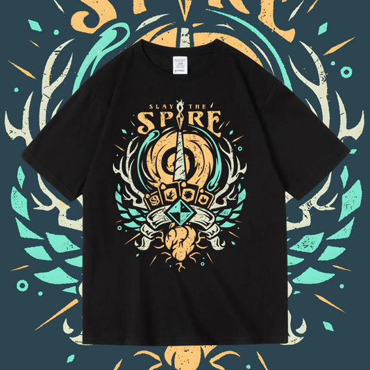 Slay The Spire Design Short Sleeve Round Neck Shirt