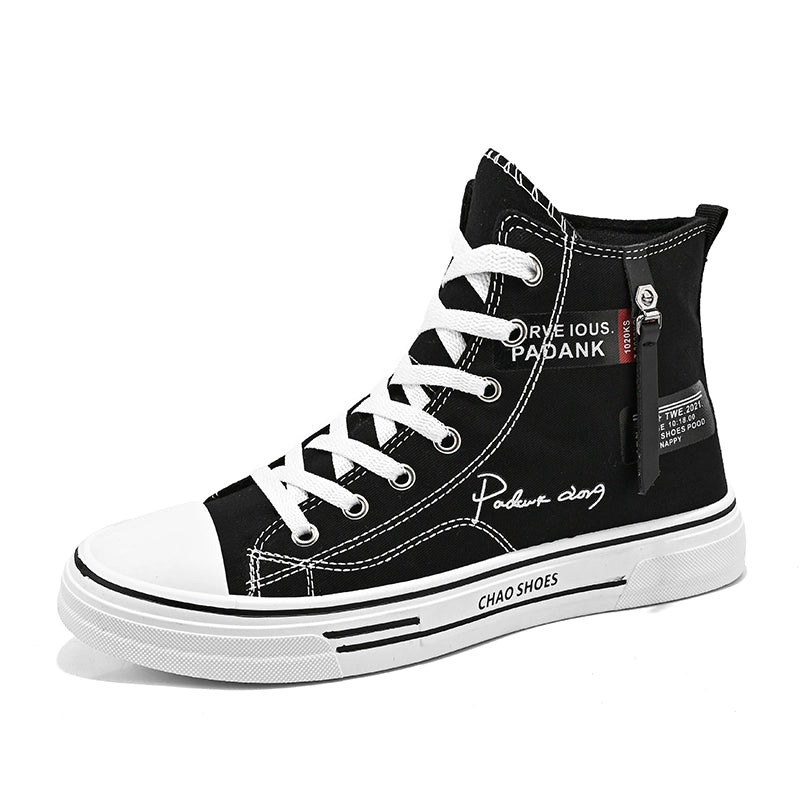 High-Top Canvas Black Classic Youth Men's Shoes