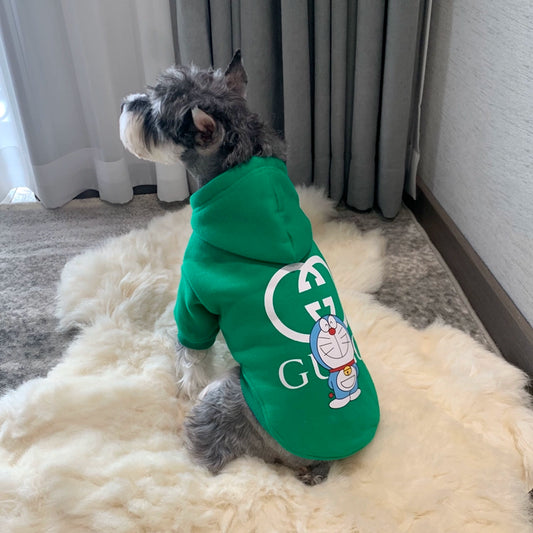 Trendy Green Hoody for Pet Cat and Dog shih tzu terrier Schnauzer