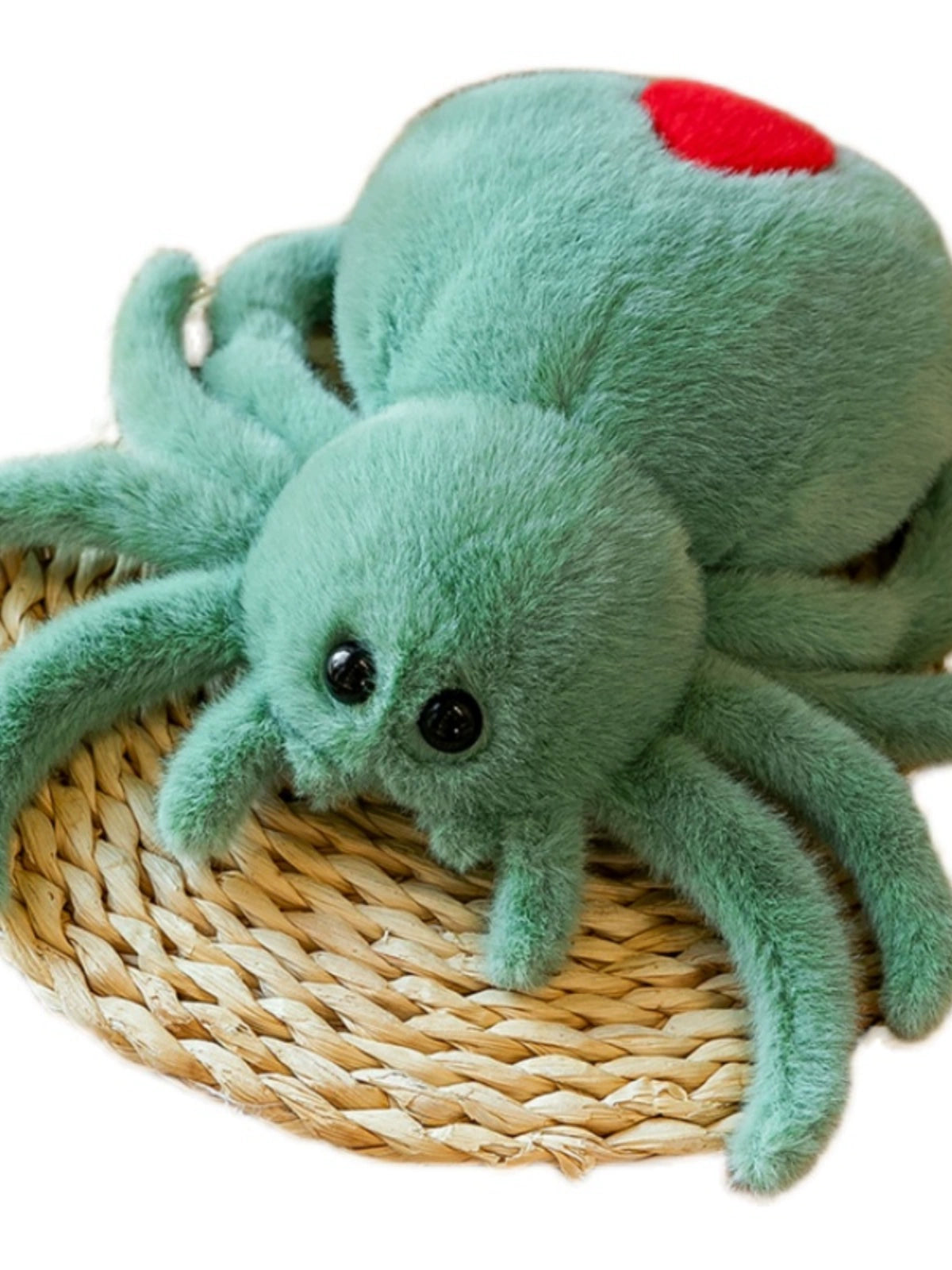 Artificial Little Spider Doll Cute Doll Baby Soothing Plush Toy Green Ragdoll Prize Claw Doll 8-Inch