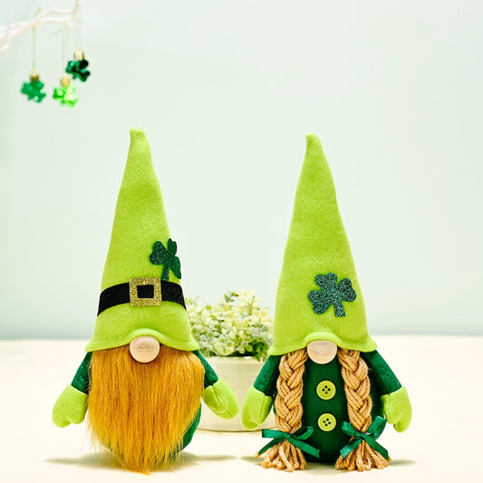 St Patrick's Day Faceless Green Ornaments