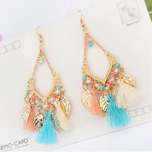 American-Europian Retro Women's Tassel Earrings