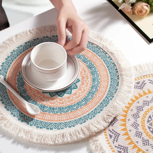 Bohemian Style Heat Proof Western Decorative Placemat