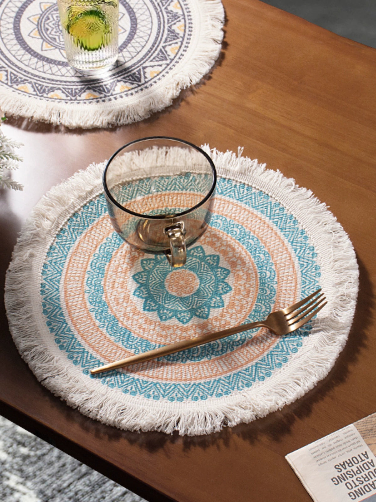 Bohemian Style Heat Proof Western Decorative Placemat