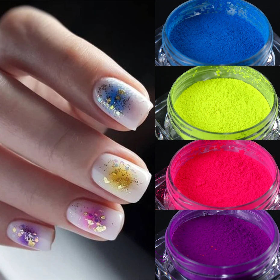 Neon Fluorescent Pigments Nail Powder