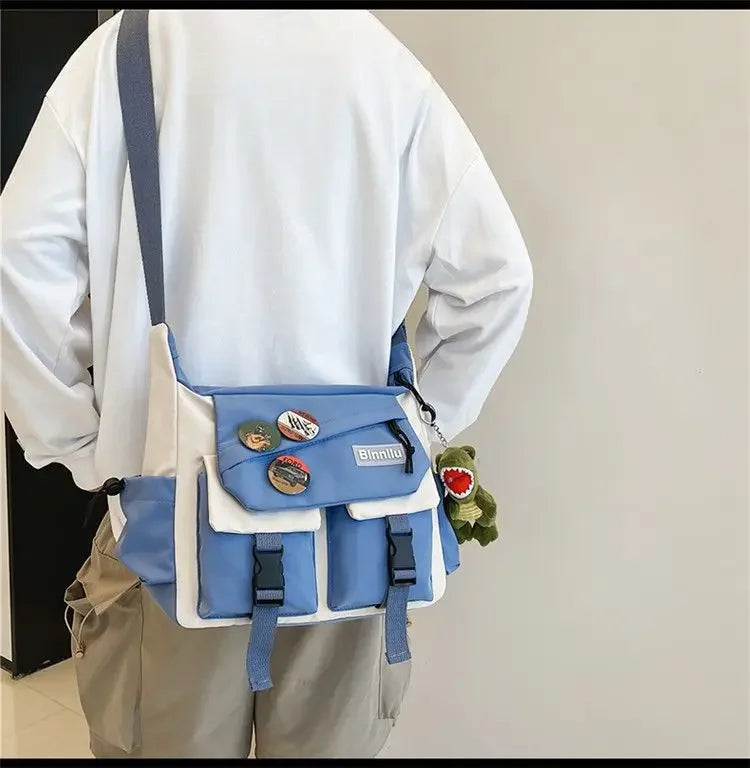 Harajuku Men Nylon Crossbody Bags