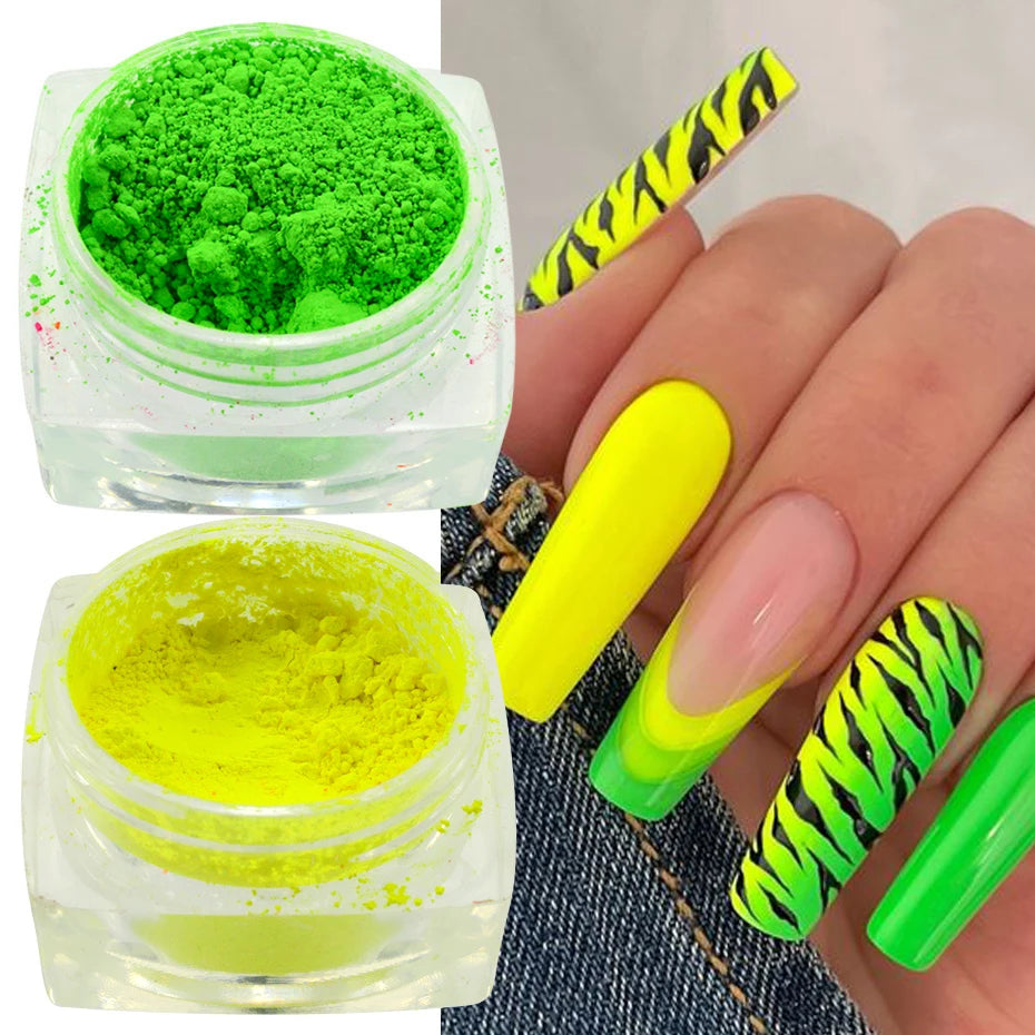 Neon Fluorescent Pigments Nail Powder