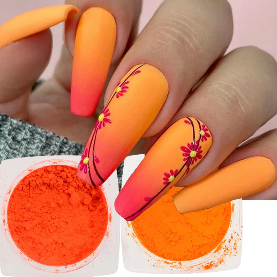 Neon Fluorescent Pigments Nail Powder