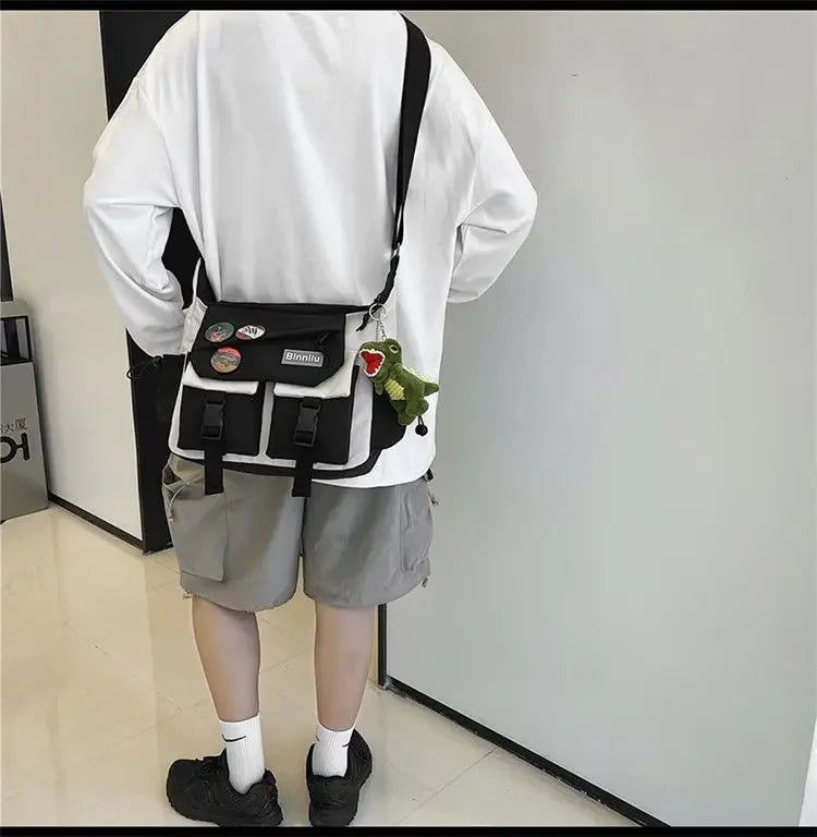 Harajuku Men Nylon Crossbody Bags