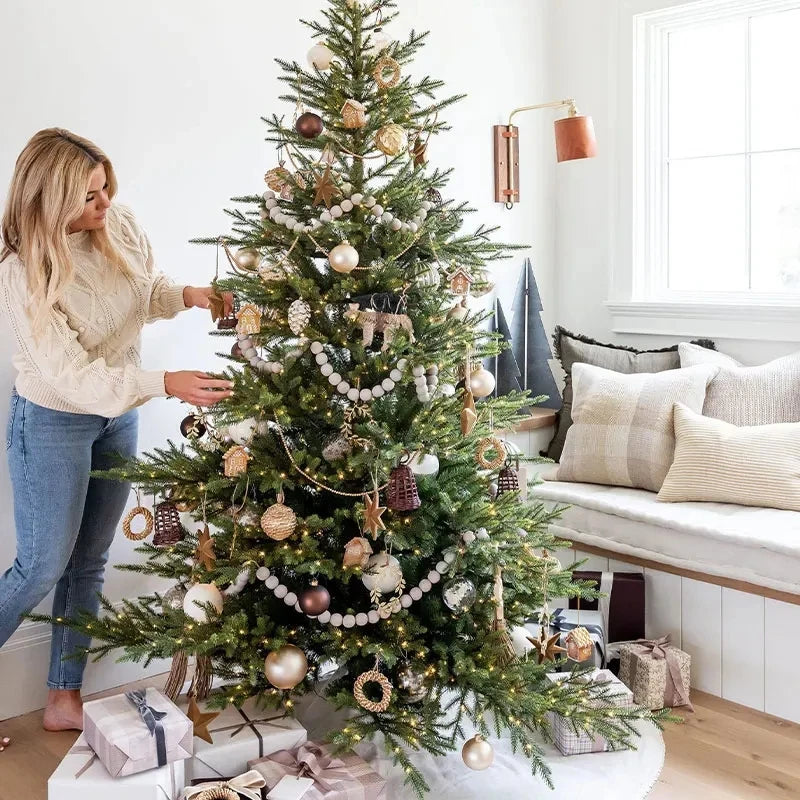 Deluxe Christmas Ball Ornament Set with Snowflake Pendants – Ideal for Large Xmas Trees & Festive Home Décor