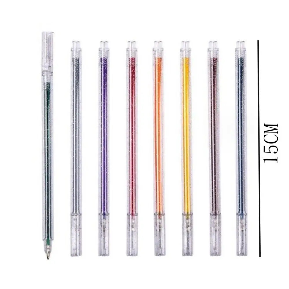 Gel Pen Glitter Gel Pen Set New Glitter School Supplies Colored Pens Set Fun Students Marking Highlighter Pen