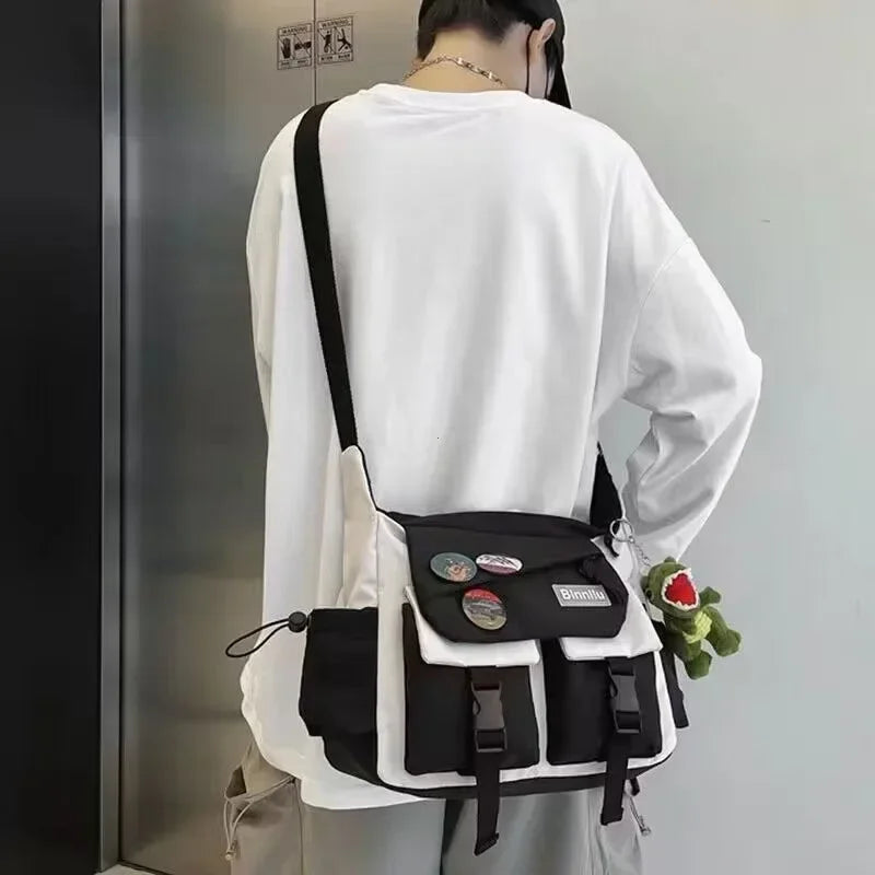 Harajuku Men Nylon Crossbody Bags