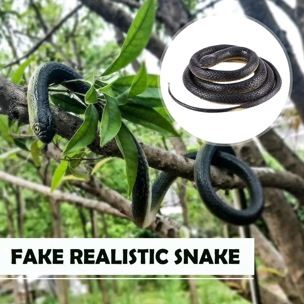 120cm Funny Fake Snake Realistic Rubber Snakes Lifelike Fake Snake Garden Prop Prank Festival Party Gag Kids Birthday Gifts