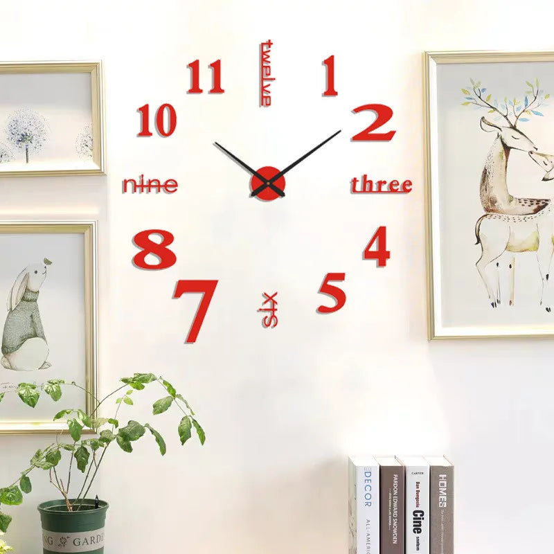 3D Wall Clock DIY Home