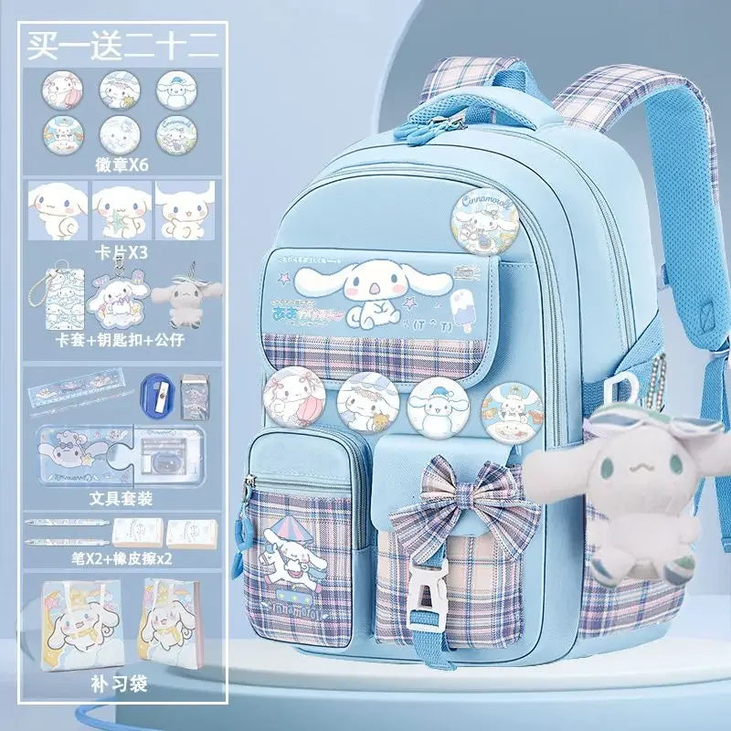 Sanrio Cinnamoroll Cute Fashion Printing Escuela Student Campus Backpack Mochilas Aestethic Bag Kawaii Large Capacity