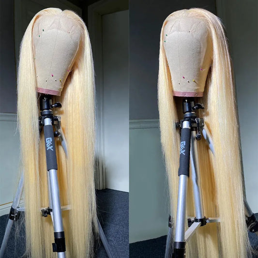 Transparent Blonde Frontal Lace Human Hair Wig(13*6)