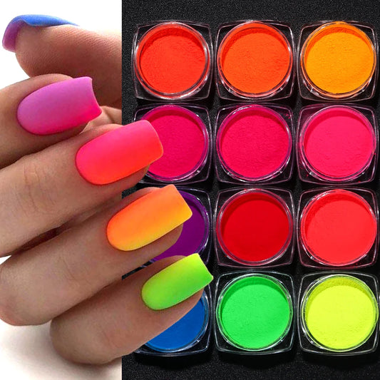 Neon Fluorescent Pigments Nail Powder