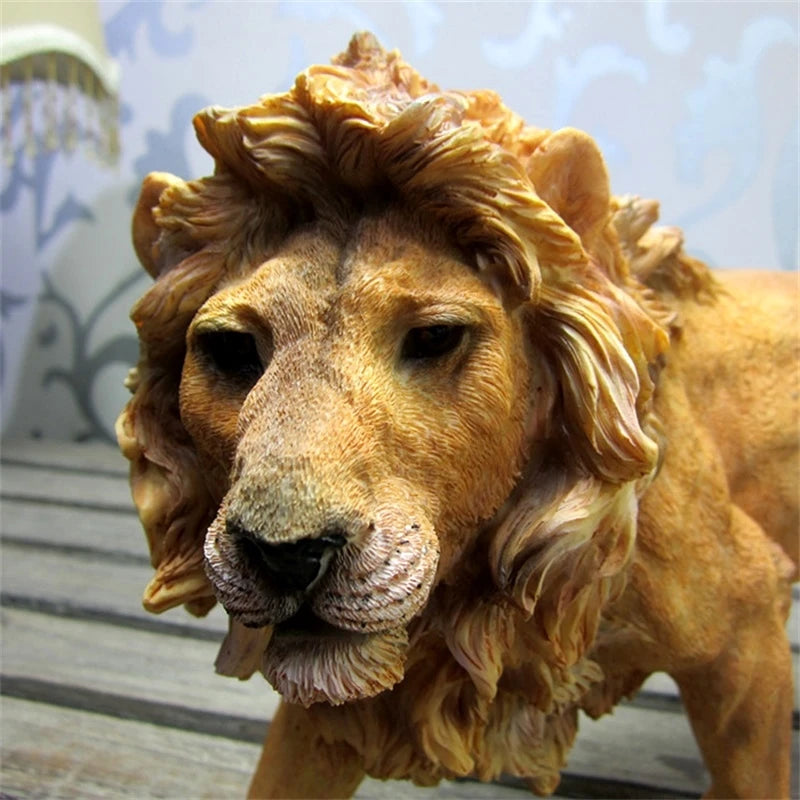 African Lion Handmade Sculpture