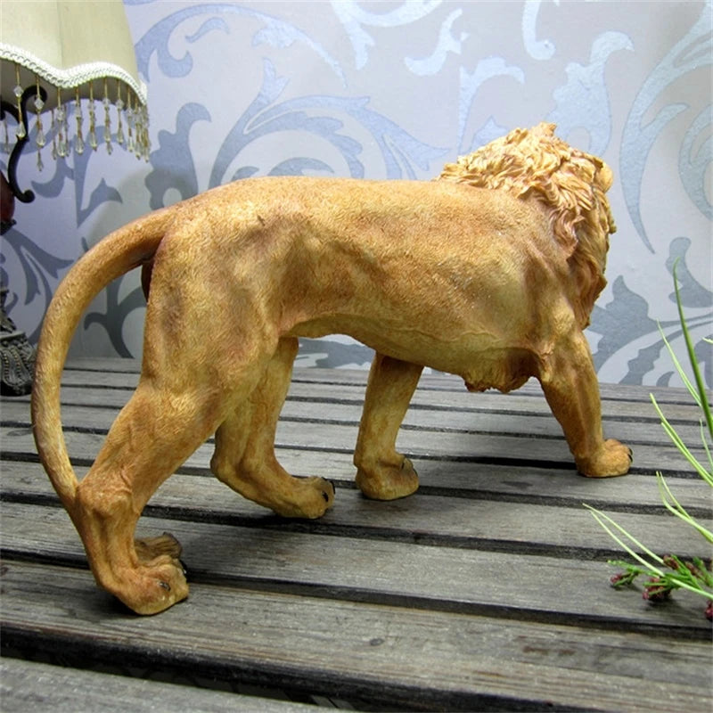 African Lion Handmade Sculpture