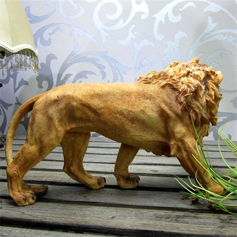 African Lion Handmade Sculpture