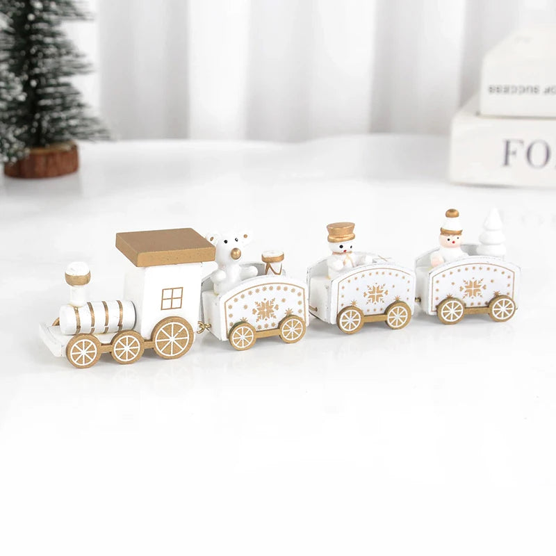 Christmas Wooden Train Merry Christmas Decorations for Home