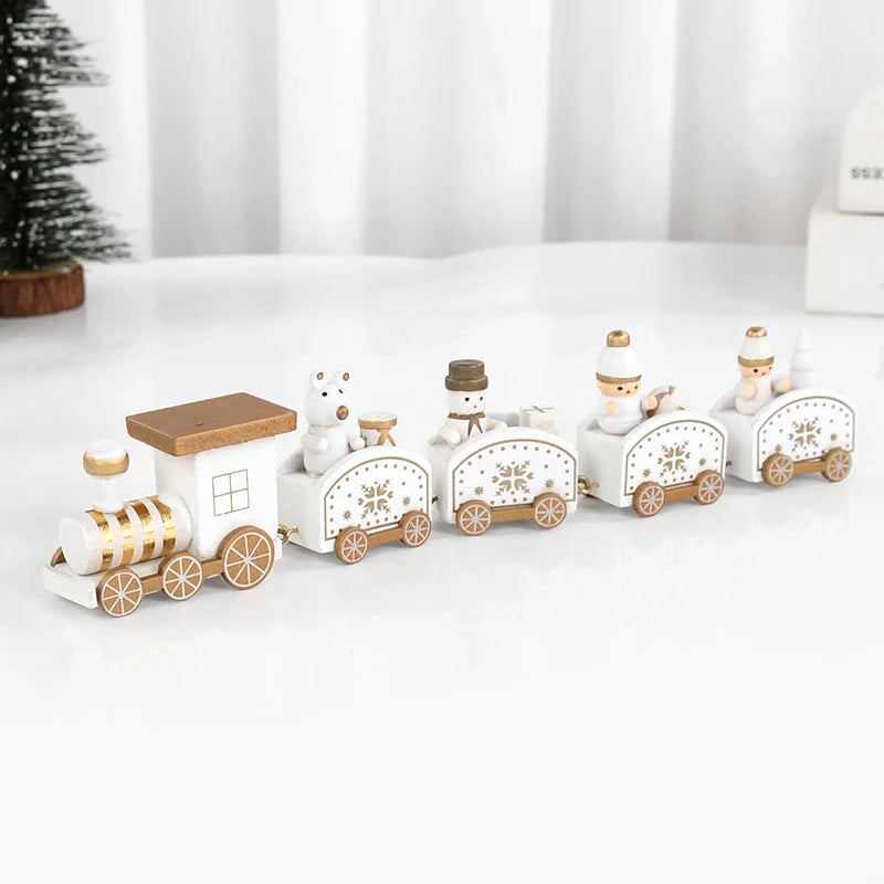 Christmas Wooden Train Merry Christmas Decorations for Home