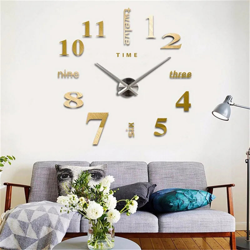 3D Wall Clock DIY Home