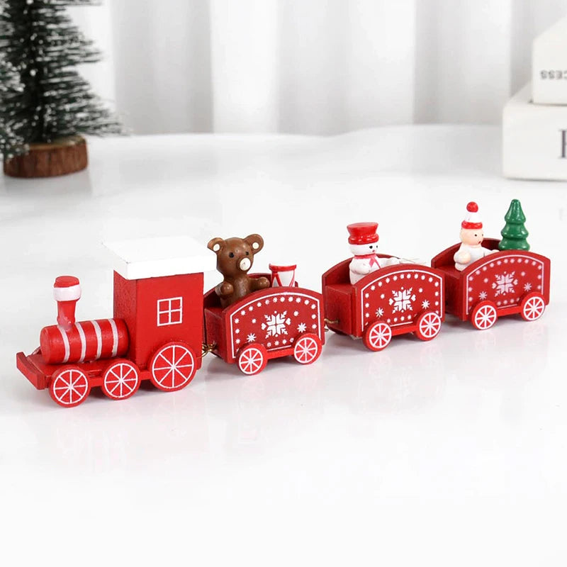 Christmas Wooden Train Merry Christmas Decorations for Home