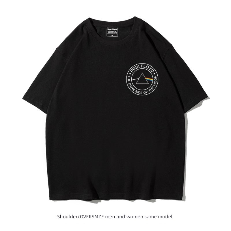 Amekaji Drop Shoulder Half Sleeve T-shirt