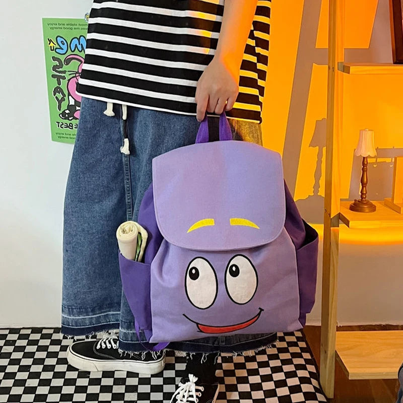 Dora Explorer Backpack Student School Bag Rescue Bag With Map Pre-Kindergarten Toys Purple Christmas Gift Cute Children's Gift