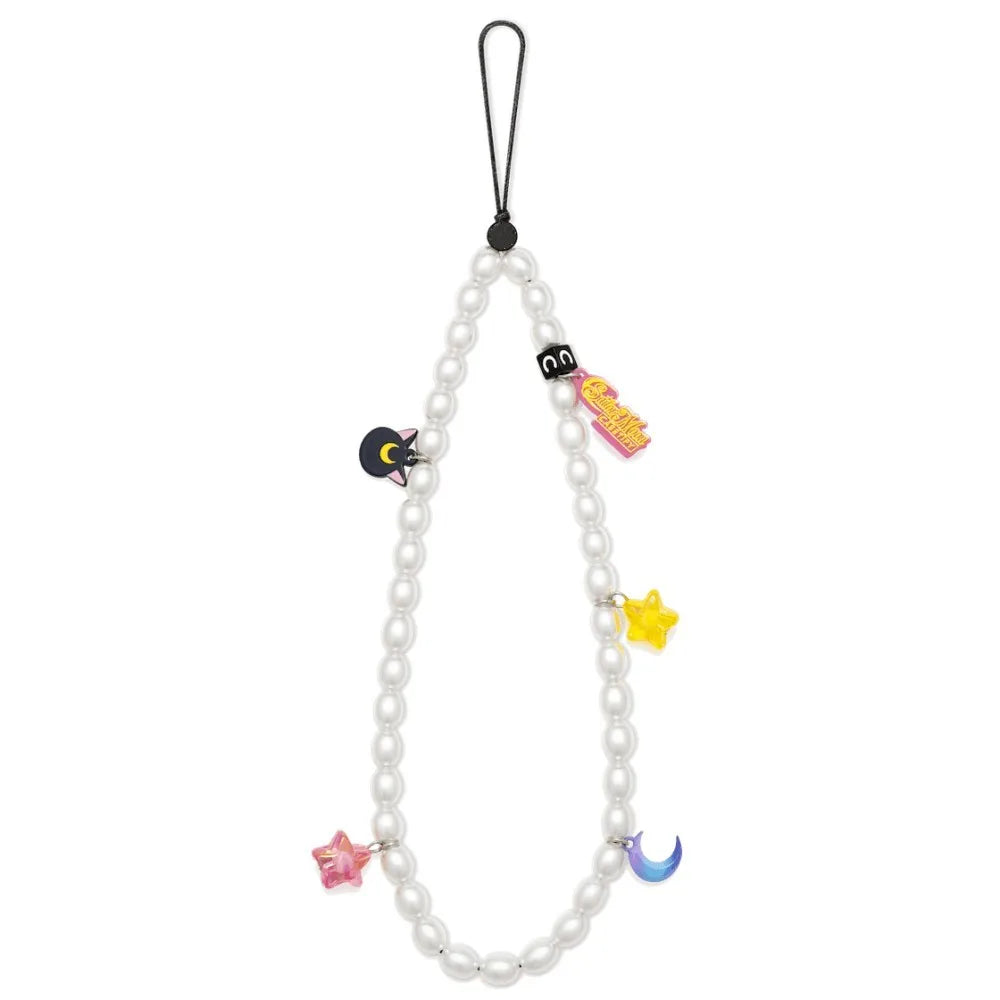 KKBEAD Sailor Moon Phone Charm Strap Cell Phone Bead Chain for Girls Friend Gift Mobile Case Acrylic Pearl Phone Chain 2022 New