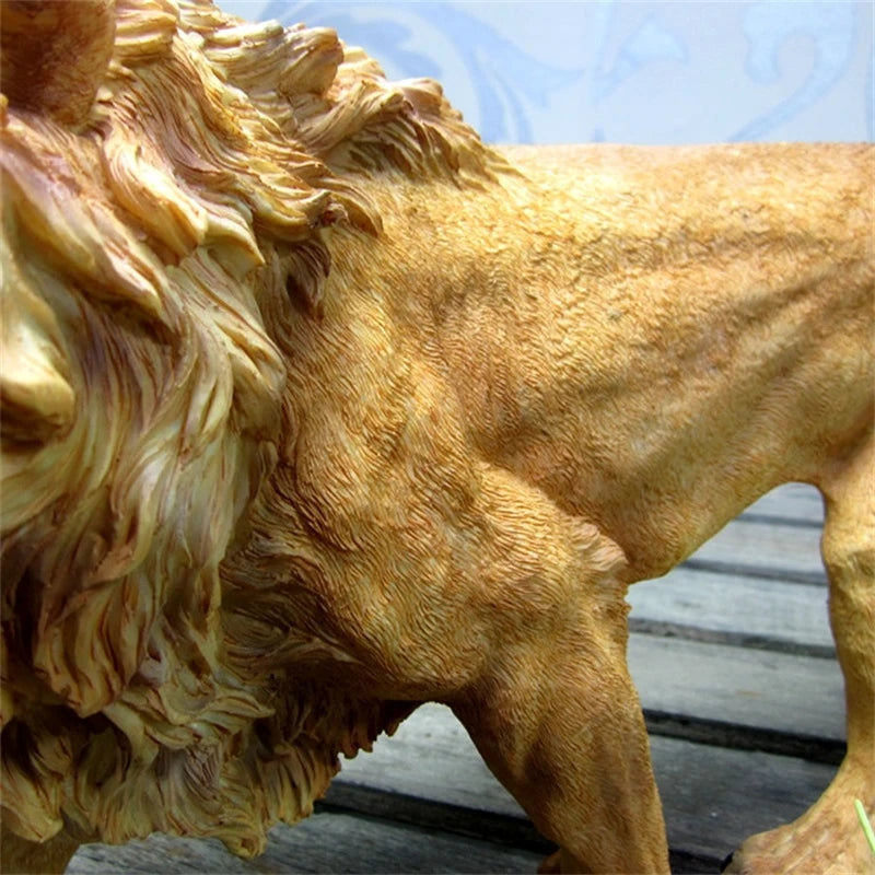 African Lion Handmade Sculpture