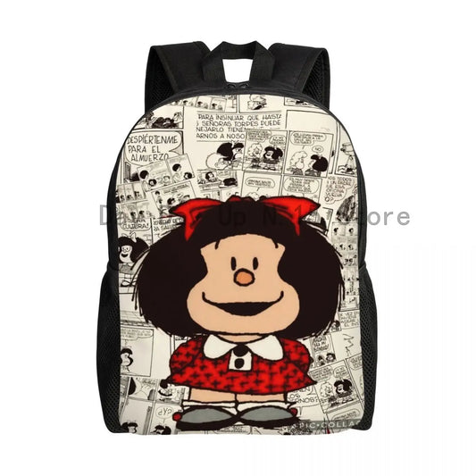 Mafalda Anime Travel Backpack Men Women School Laptop Bookbag College Student Daypack Bags