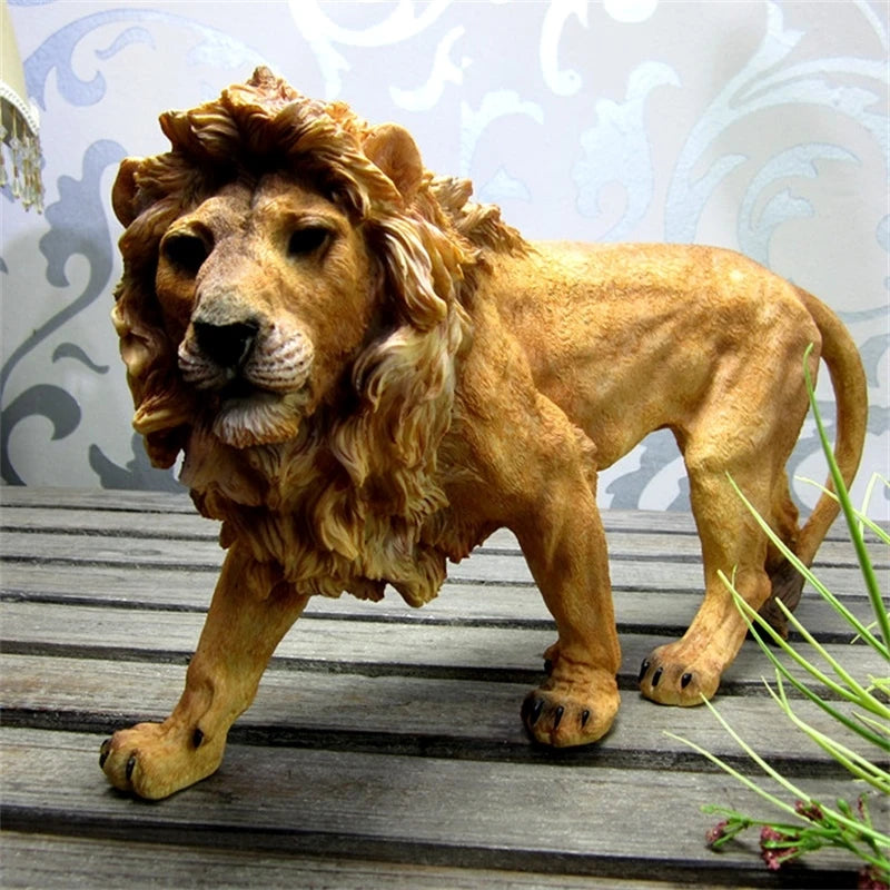 African Lion Handmade Sculpture