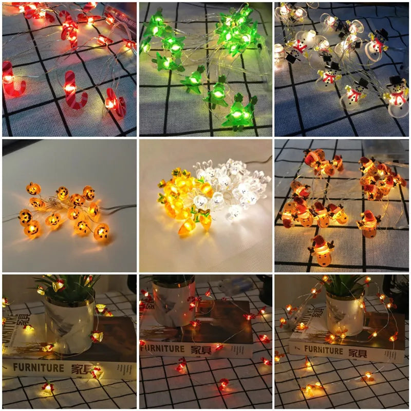 Battery-Operated LED Christmas Lights