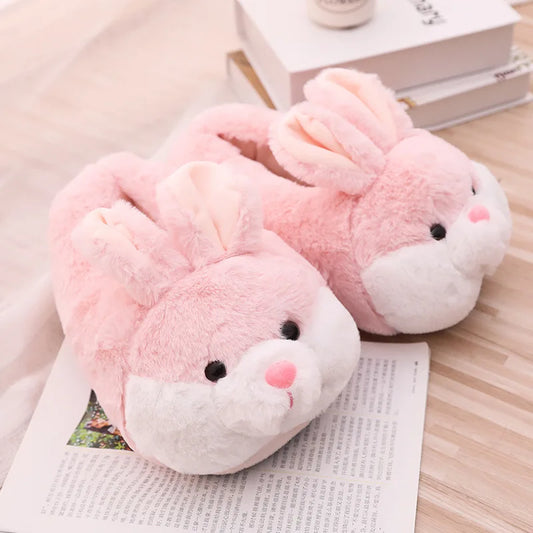 Cute Rabbit Shoes Women Winter Slippers