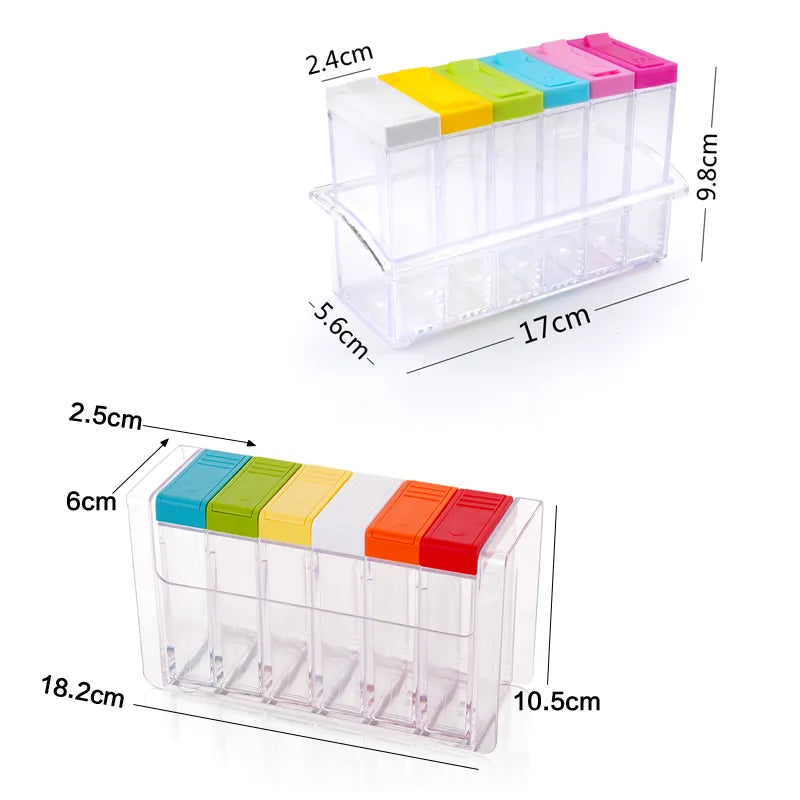 Transparent Seasoning Container Set