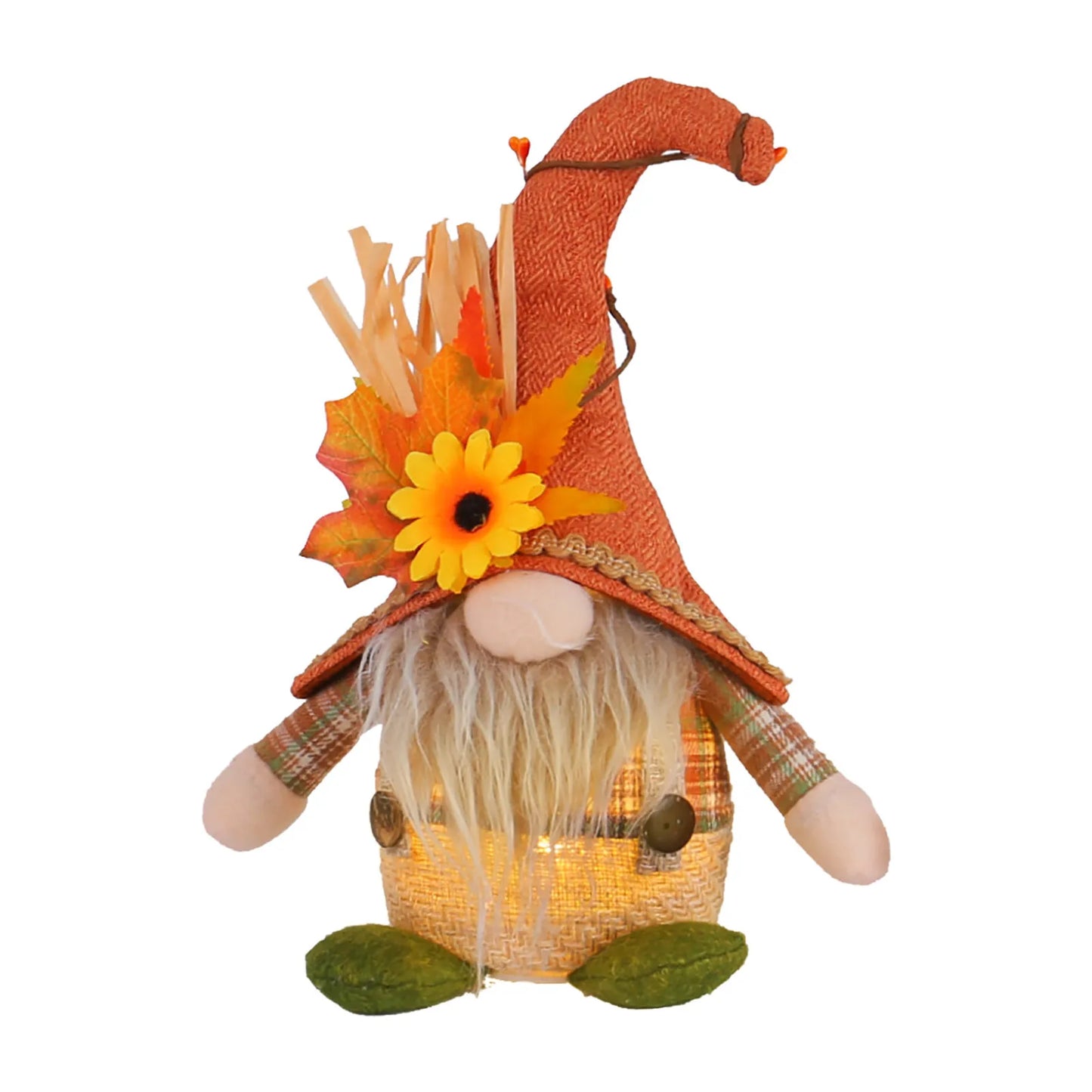 Colorful Flower & Leaf Scarecrow Plush Ornament