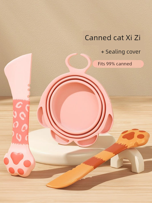 Pet Cat Can Opner Gadget with Silicone Cover