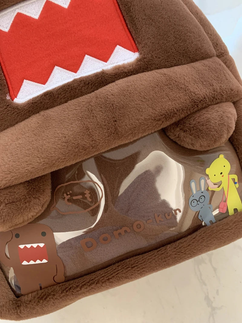 Domo Kun Plush Backpack for Kids Women Kawaii Cute Bags Boys Girls School Backpack Schoolbag