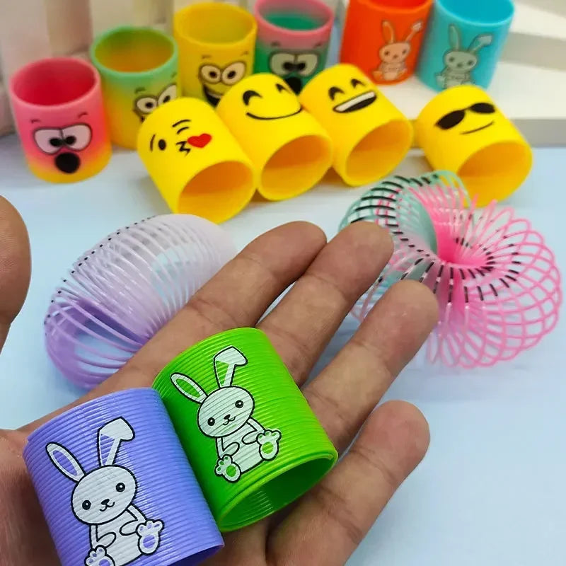 1 Pc Cartoon Kids Puzzle Nostalgic Rainbow Magic Springs Toys for Kids Birthday Party Favors Souvenir Toy Springs Gift Gag Toys