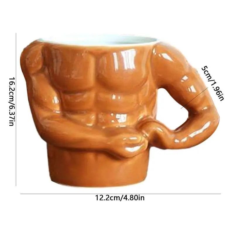 Creative Coffee Mug Macho Muscle Ceramic Milk Mugs Muscle Mug for Coffee Milk Tea Beverage Cute Gag Gifts for Adult Home