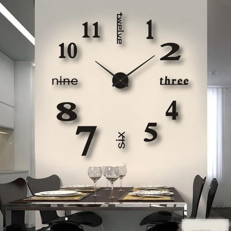 3D Wall Clock DIY Home