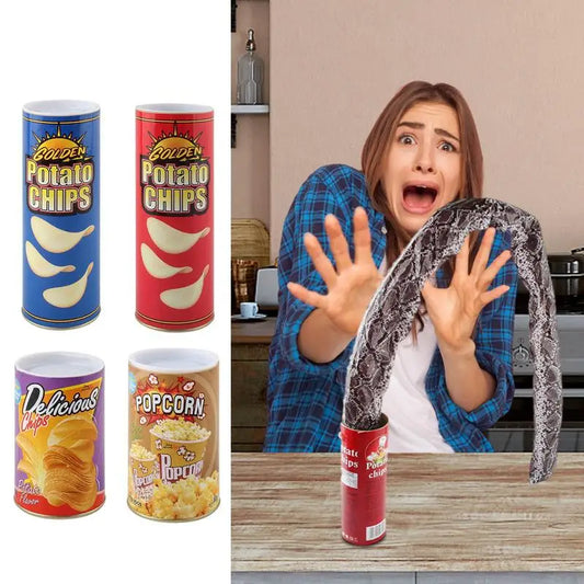 Hilarious Potato Chip Can Snake Prank Toy – Perfect for April Fools’ & Halloween Fun!